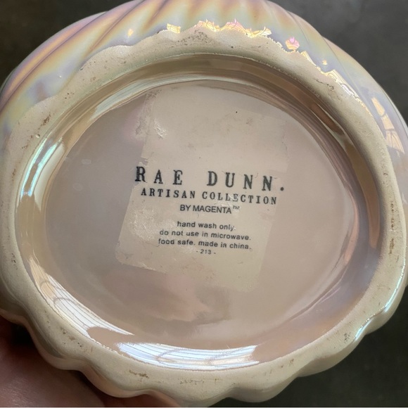 Rae Dunn SEA ivory iridescent bowl - Picture 2 of 5